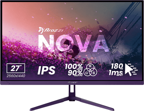 Arozzi Nova 27" Purple IPS QHD 180Hz