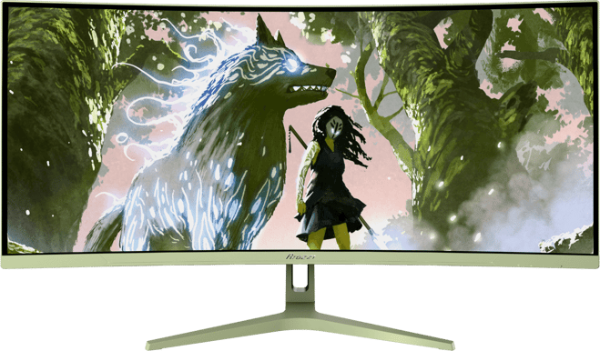 Arozzi Nova 34" Curved Forest Green VA UWQHD (1500R) 165Hz
