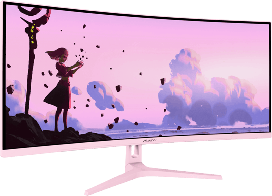 Arozzi Nova 34" Curved Pink VA UWQHD (1500R) 165Hz