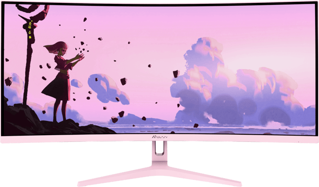 Arozzi Nova 34" Curved Pink VA UWQHD (1500R) 165Hz