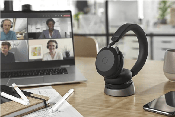 Jabra Evolve 2 75 USB-C MS med laddningsställ