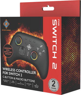 DELTACO Gaming Switch 2 kontroller BT - Svart