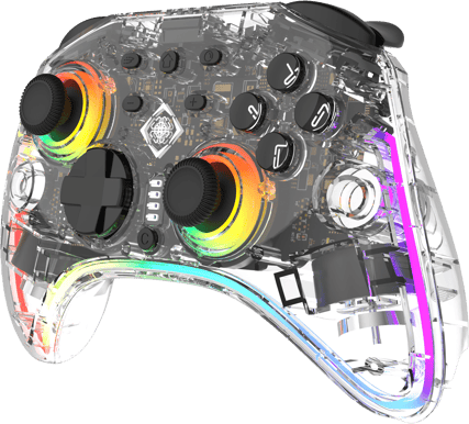 DELTACO Gaming Switch 2 kontroller BT - Transparent
