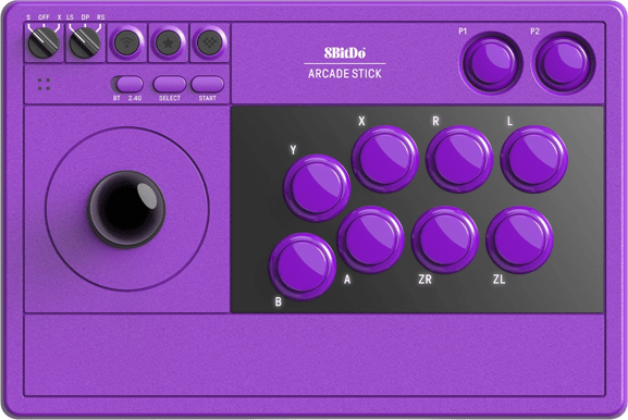 8Bitdo Arcade Stick Wireless - Lila