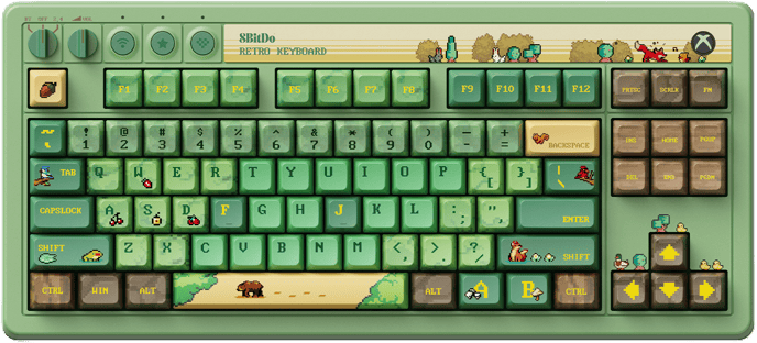 8BitDo Mechanical Keyboard Xbox Forest Ed.