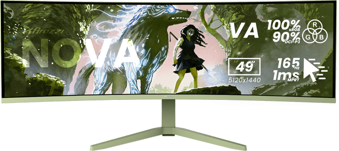 Arozzi Nova 49" Curved v2 Forest Green VA DQHD (1500R) 165Hz