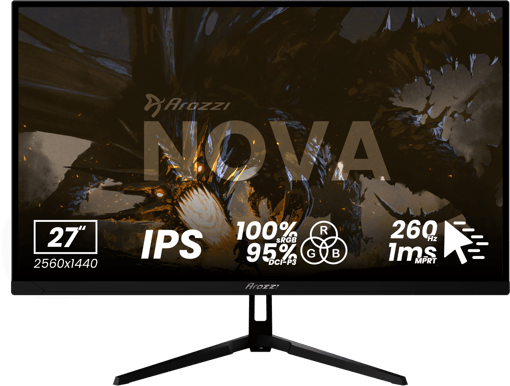 Arozzi Nova 27″ Black IPS QHD 260Hz