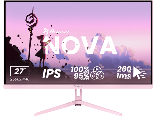 Arozzi Nova 27" Pink IPS QHD 260Hz
