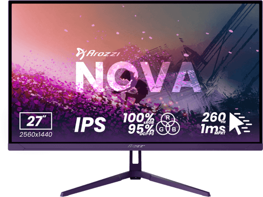 Arozzi Nova 27" Purple IPS QHD 260Hz