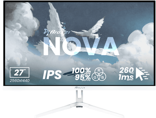Arozzi Nova 27" White IPS QHD 260Hz