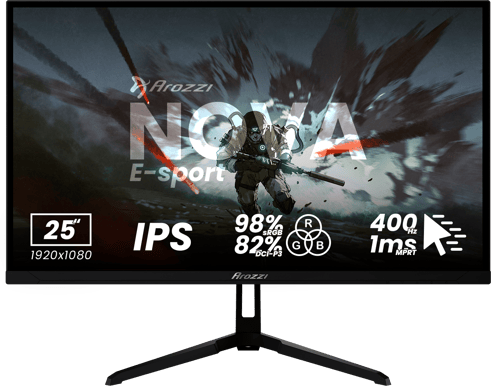 Arozzi Nova 25" E-Sport Black IPS FHD 400Hz