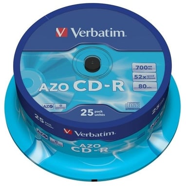 CD-R Verbatim 700MB 52x 25p Datalifeplus, Spindel
