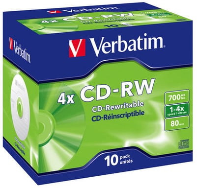 CD-RW Verbatim 700MB 4x 10p