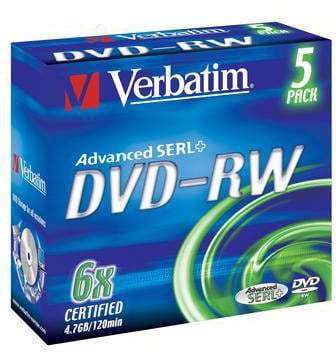 DVD-RW Verbatim 4.7GB 6x 5p jewelcase