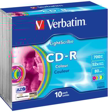 CD-R Verbatim 700MB 52x Lightscribe Colour V1.2