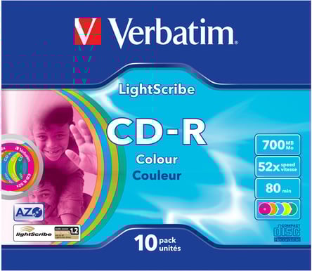 CD-R Verbatim 700MB 52x Lightscribe Colour V1.2