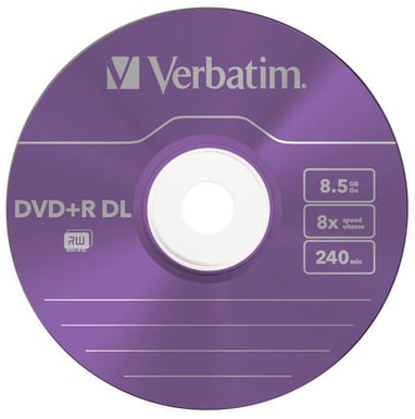 DVD+R Verbatim 8,5GB 8X 5p Double Layer Slimcase