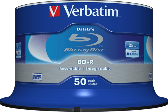 Verbatim BD-R SL Blue-ray 25GB 6x 50 Pack