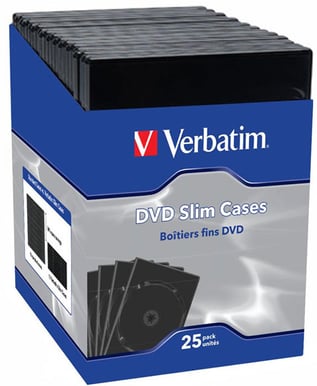 Verbatim DVD-fodral 25-pack Svarta, Slim