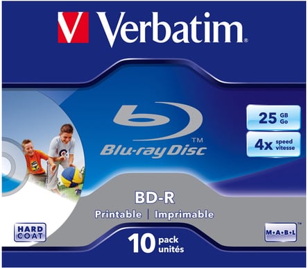 Verbatim BD-R 4x 25GB 10p Single, Printable