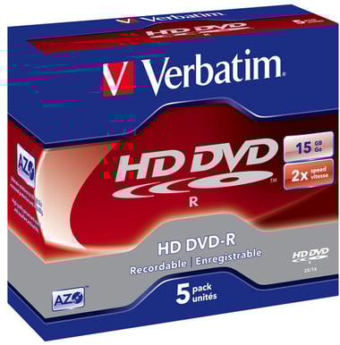 Verbatim HD DVD-R 15GB 5p Single Layer 2X