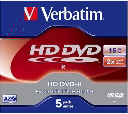 Verbatim HD DVD-R 15GB 5p Single Layer 2X
