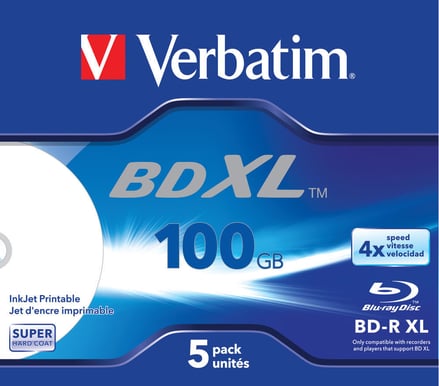 Verbatim BD-R XL 4x 100GB 5-pack