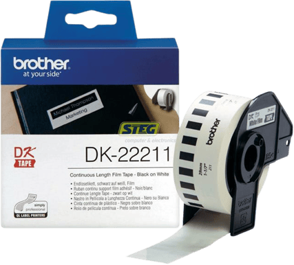 Brother DK22211 (löpande plasttejp 29mm)