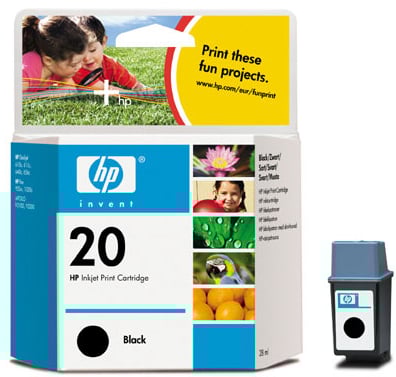 Bläckpatron HP Nr 20 Svart