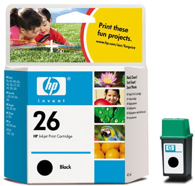 Bläckpatron HP Nr 26 Svart