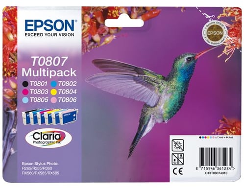 Bläckpatron Epson T0807 Värdepaket