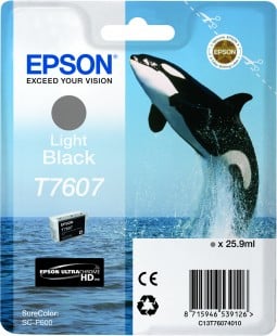Bläckpatron Epson T7607 Ljussvart