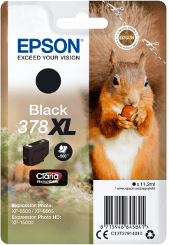 Bläckpatron Epson 378XL Claria Svart