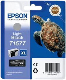 Bläckpatron Epson T1577 Ljus Svart