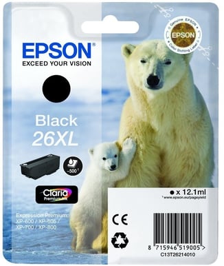Bläckpatron Epson T2631 Svart XL