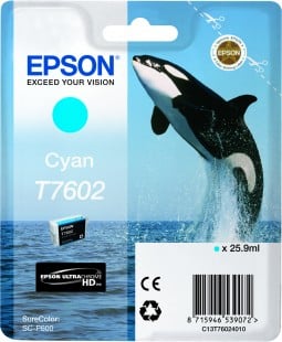 Bläckpatron Epson T7602 Cyan