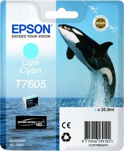 Bläckpatron Epson T7605 Ljus cyan