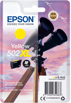 Bläckpatron Epson 502 Gul XL