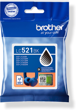 Bläckpatron Brother LC521BK Svart