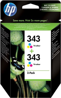 Bläckpatron HP 343 Flerfärg 2-pack