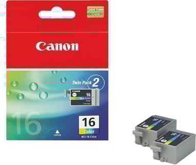 Bläckpatron Canon BCI-16 Färg (2-pack)