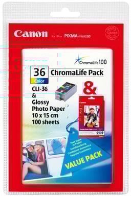 Bläckpatron Canon CLI-36 Färg Valuepack