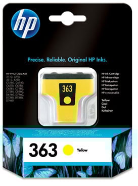 Bläckpatron HP Nr 363 Gul