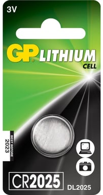 GP Litiumbatteri Knappcell CR2025 3V 1-P