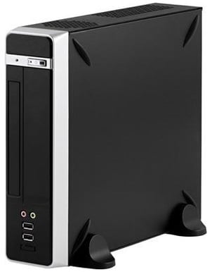 Compucase 8K07BS-SA12U, Mini-ITX, Svart/Silver