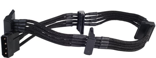 Silverstone Sleeved cable 4-pin to 4 SATA (300mm)
