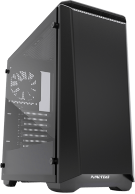 Phanteks Eclipse P400 Tempered Glass Svart/Vit