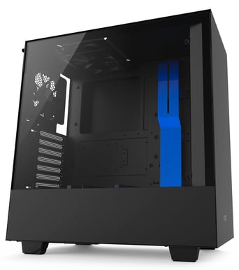 NZXT H500 Svart/Blå