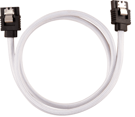Corsair SATA-kabel Rak Vit 60cm 2-pack