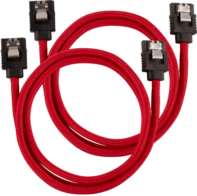 Corsair SATA-kabel Rak Röd 60cm 2-pack